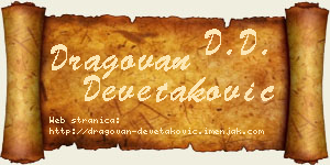 Dragovan Devetaković vizit kartica